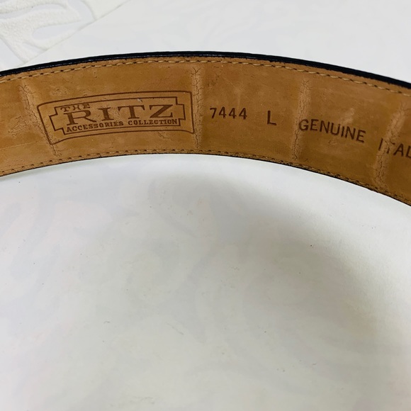 Ritz genuine leather belt black size large - Picture 5 of 8